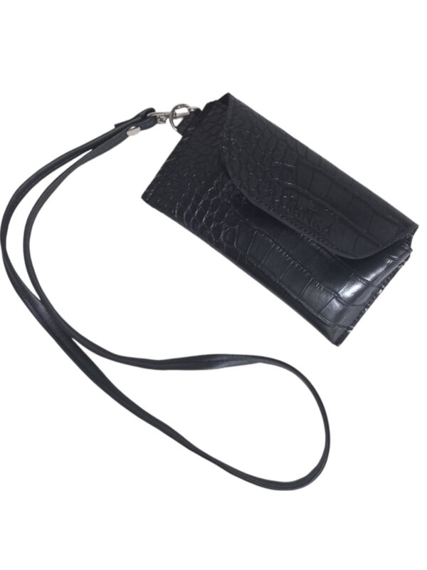 PORTA LENTES MANHATTAN NEGRO CROCO